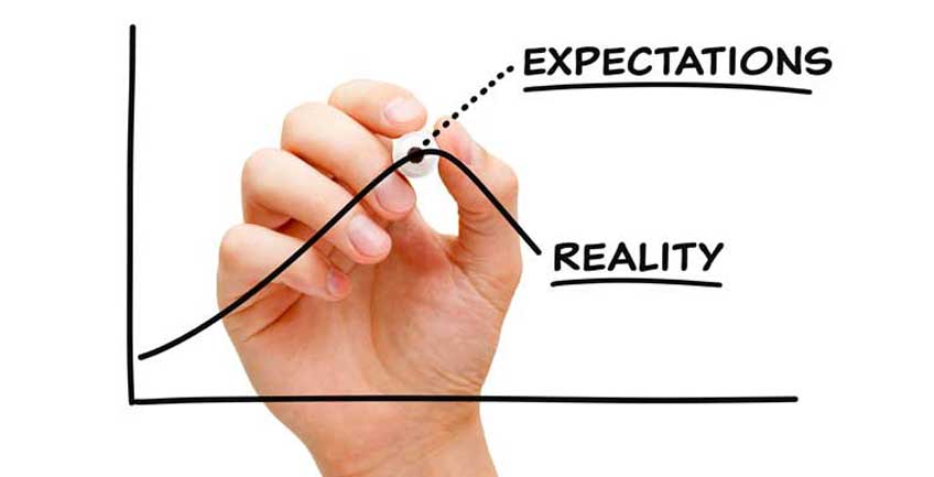 Interior design expectations versus reality chart in a Colorado design consultation